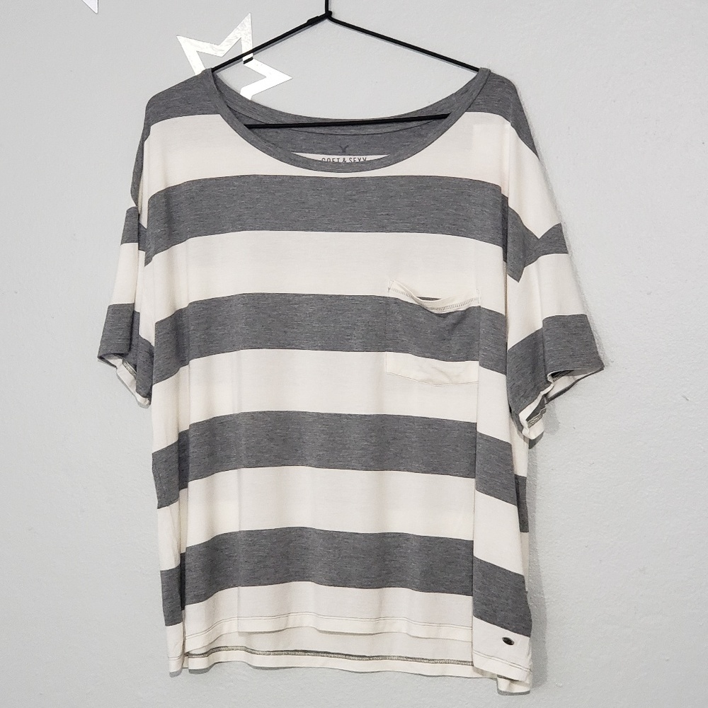 American Eagle Outfitters Stripes Tee
